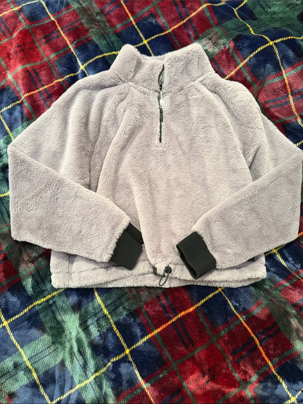 Calvin Klein Purple Plush Quarter-Zip